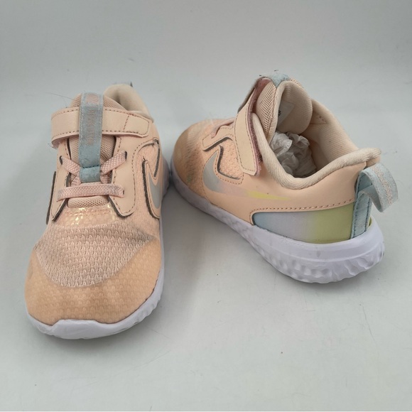 Nike Girl’s Flex Runner 2 Peach Slip-On Sneaker Athletic Shoe- Size 10 C - Picture 10 of 12